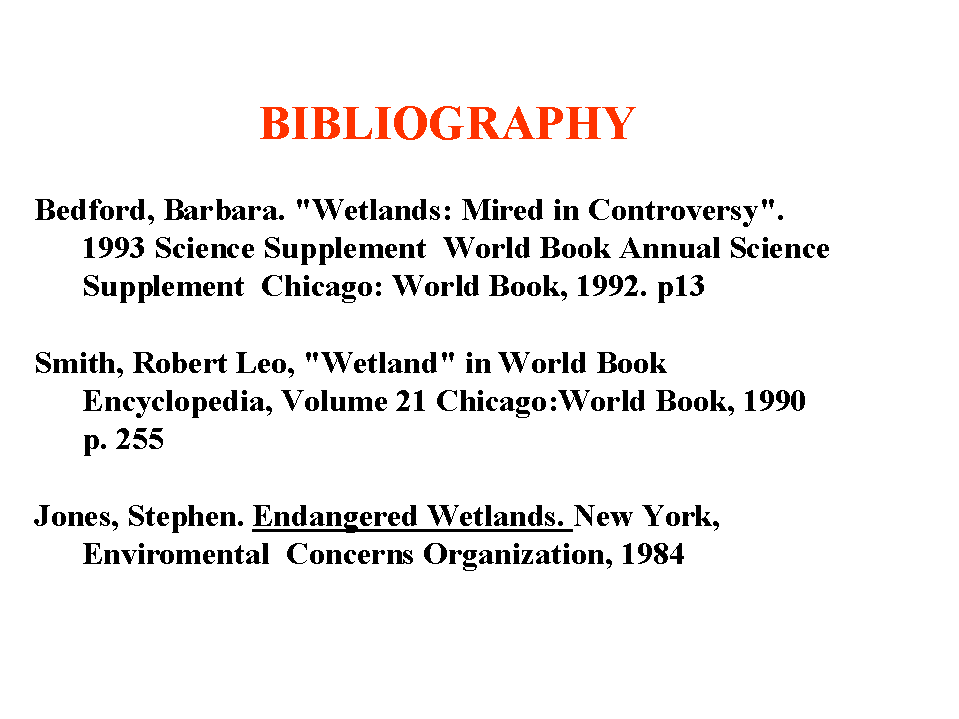 How to write bibliography card